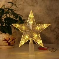 new year decoration christmas tree five pointed star led lights string garland fairy lights home decoration christmas ornament