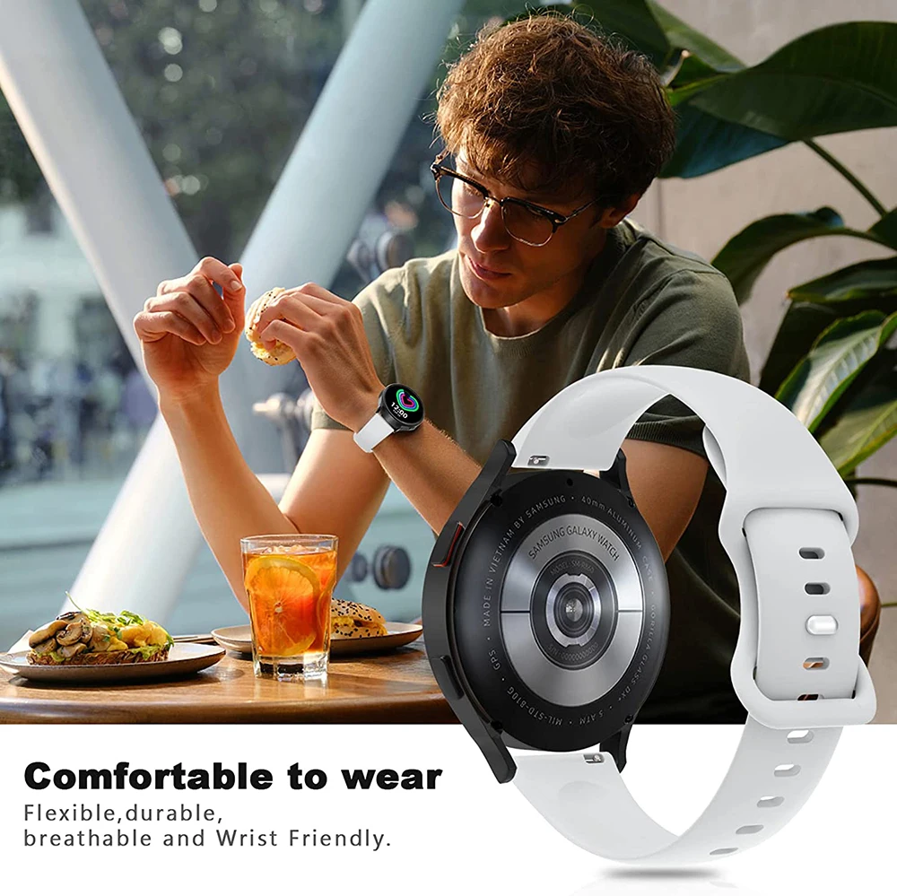 

20mm/22mm Silicone Strap For Samsung Galaxy Watch 4 44mm 40mm Band Watch4 Classic 46mm 42mm Correa Amazfit Gts Sport Bracelet