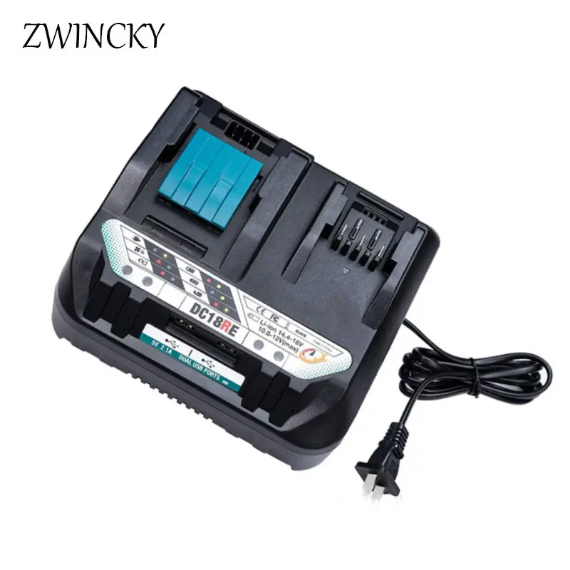 

New DC18RE Battery Charger Charging For Makita 18V 14.4V 10.8V 12V Li-ion Tools Lithium Model BL1830 BL1430 BL1016 BL1021 BL1041