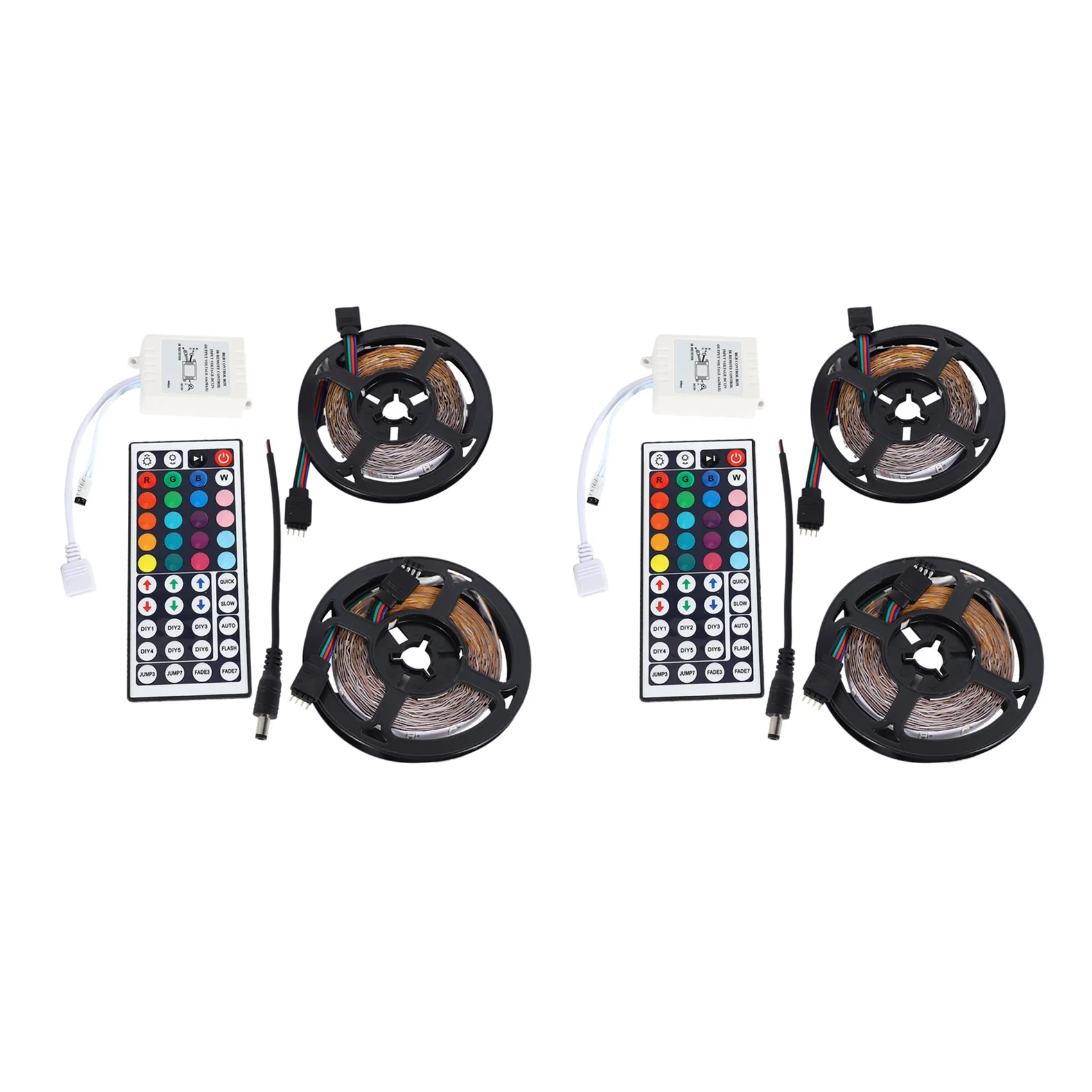 

2x10 М 600 светодиодов 3528 Smd Rgb 2x5 м фотолампа + 44 клавиши ИК пульт дистанционного управления