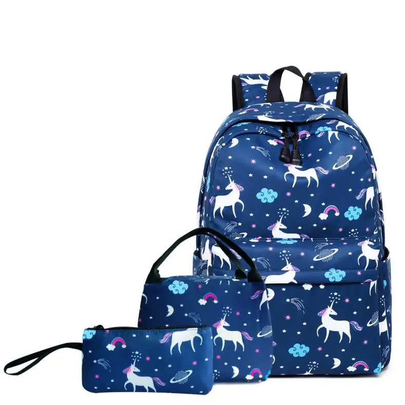 

Girls Unicorn Backpack Printed Nylon Backpack School Girls Bag