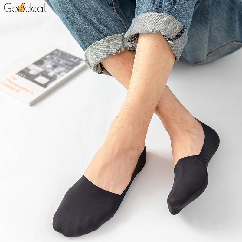 

Goodeal Man Socks Breathable Non-slip Silicone Invisible Cotton Solid Color Boat High Quality Comfortable Ankle Fashion Sock