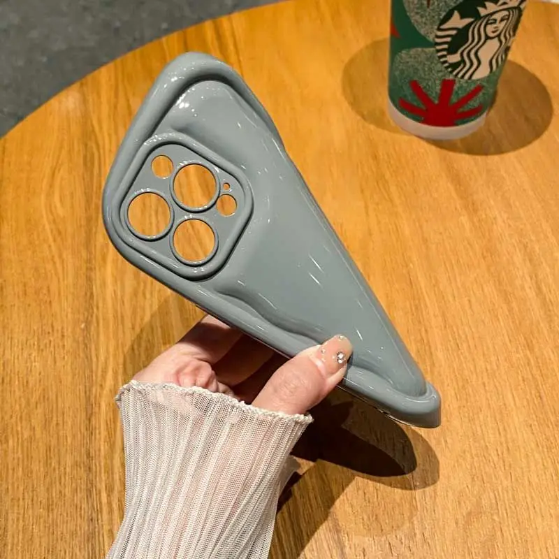 Thickened Oval Personality Phone Case Suitable for IPhone14 14promax 13Promax 12Promax 12Pro 14pro  Fashion Anti-fall Phone Case