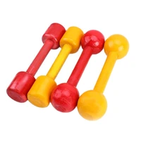 high quality childrens entertainment products wooden dumbbells for toddlers morning exercise fitness products dumbbells