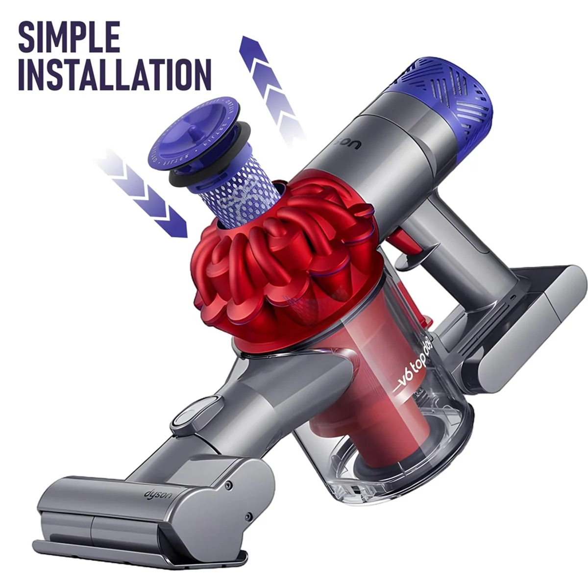 Сменный фильтр для Dyson V6, V7, V8, DC58 DC59, легко моющийся и прочный, 965661-01 (art.: 3920c843ebcdb) - 3920c843ebcdb