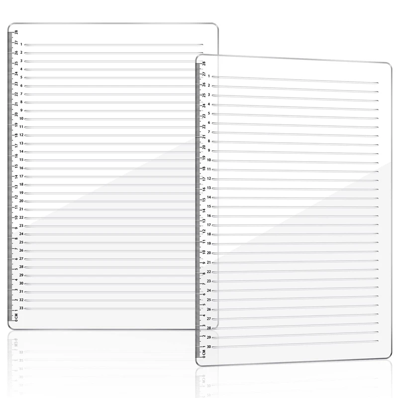

PPYY-2 Pcs Plastic Straight Line Stencil Template For Journaling