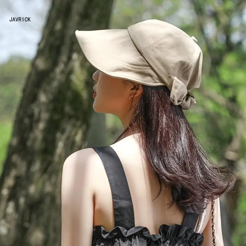 

Girls Bucket Hat Casual Four Season Hat Hat for Camping Hiking Solid Color