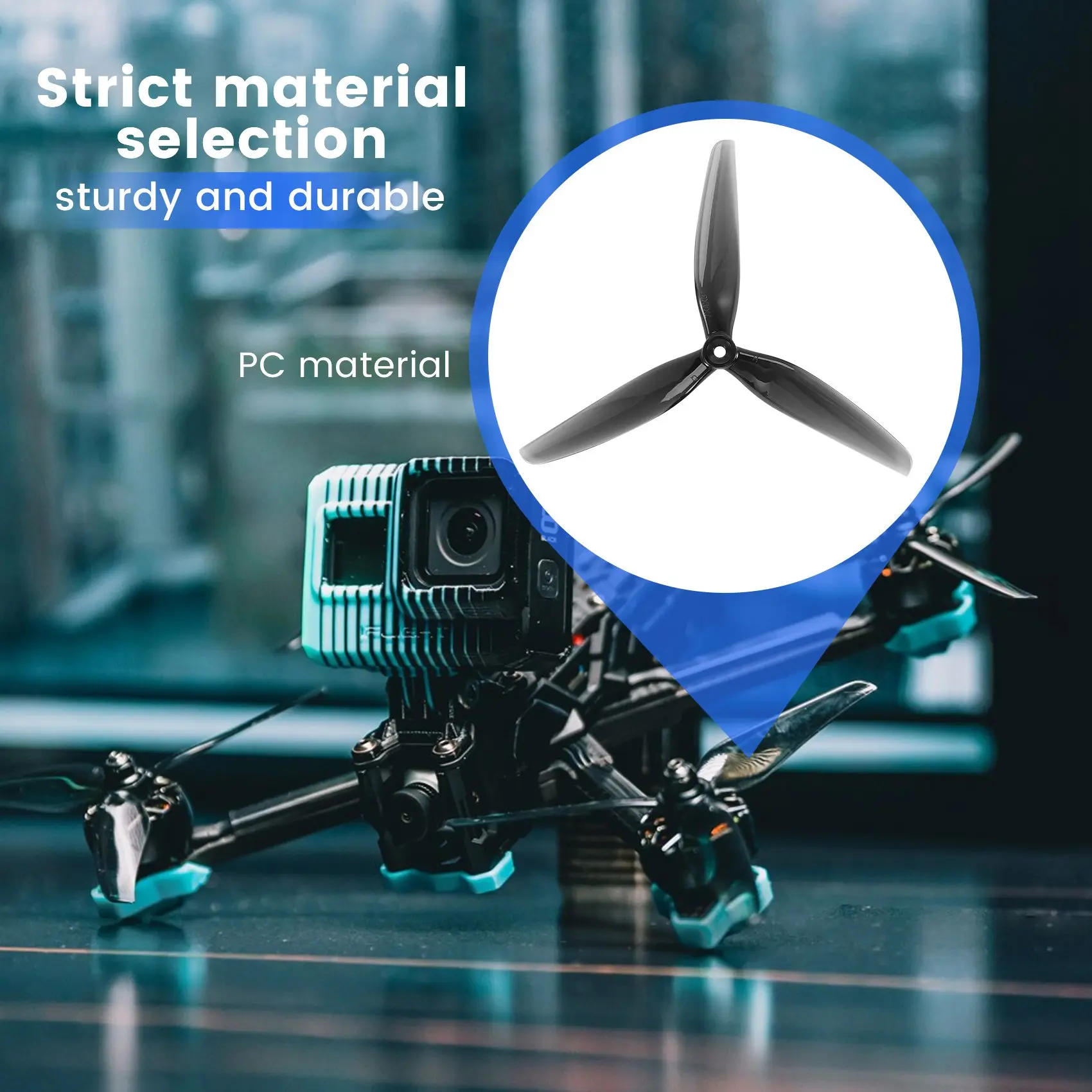 2 пары пропеллеров для HQ Prop 7X4X3 7040 7 дюймов 3-Blade Props RC DIY FPV гоночного дрона