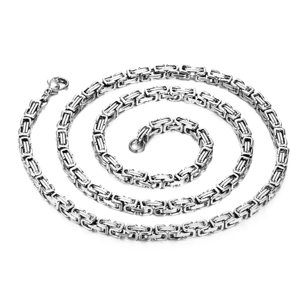 Византийская цепочка ожерелье унисекс в стиле панк геометрический кулон модные