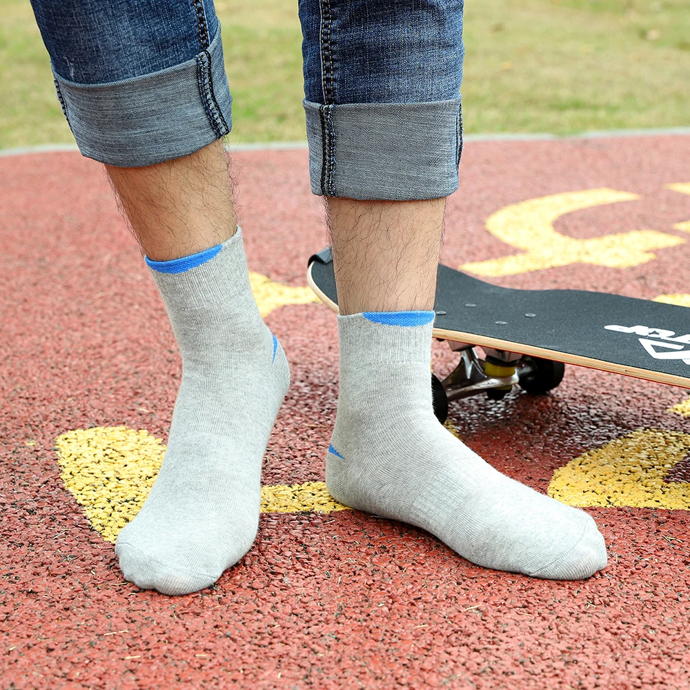 5 Pairs /lot Brand Men's Sports Socks Cotton Breathable Running Basketball Socks Male Socks High Quality Comfortable Socks men