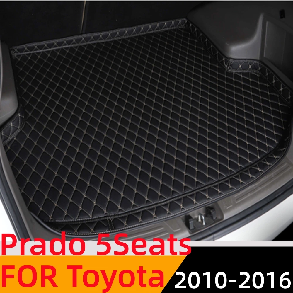 

Sinjayer Car Trunk Mat ALL Weather Auto Tail Boot Luggage Pad Carpet High Side Cargo Liner Fit For Toyota Prado 5Seats 2010-2016