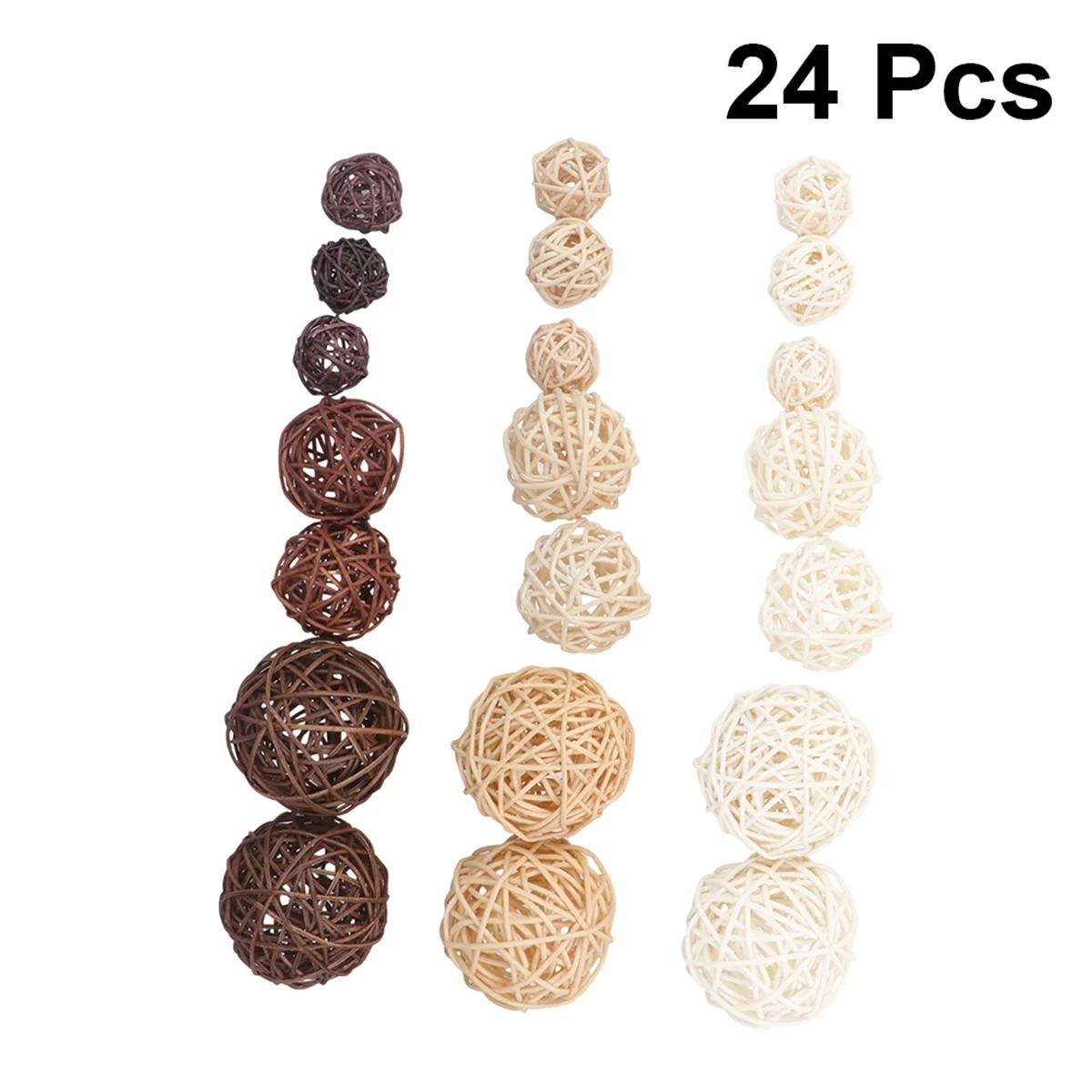 

Декоративные рождественские плетеные украшения из лозы и ротанга, подвесные украшения для елки, наполнитель, подвески, сферы, чаша, веточки