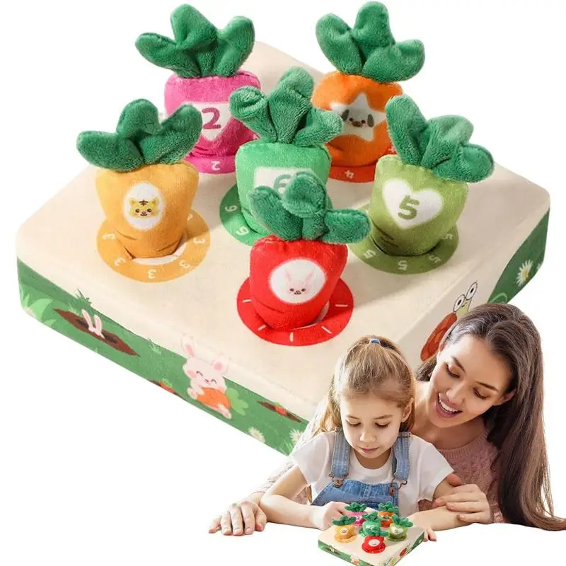 

Pull The Carrot Carrot Shape Number Sorting GameFor Babies Fine Motor Skills Development Easter Party Toys For Number Color