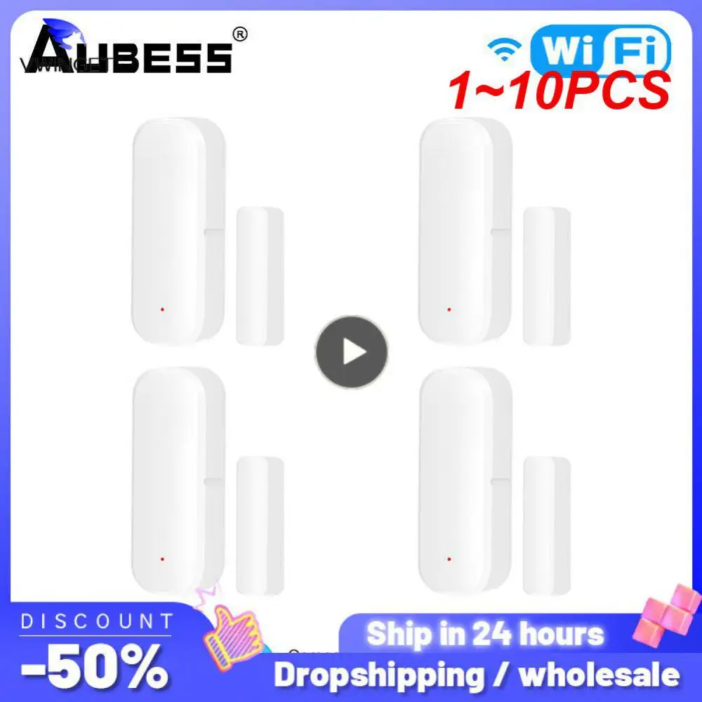 

1~10PCS Tuya WiFi Smart Door Sensor Door Open Closed Detectors Smart Home Security Protection Alarm System Smart Life APP