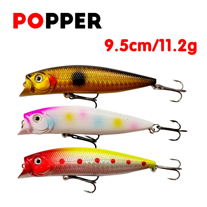 

1 шт. электрическая приманка поппер для рыбалки 9,5 см 11,2 г Easy Shiner Top Water Wobbler Plopper Hard приманка искусственная Bass