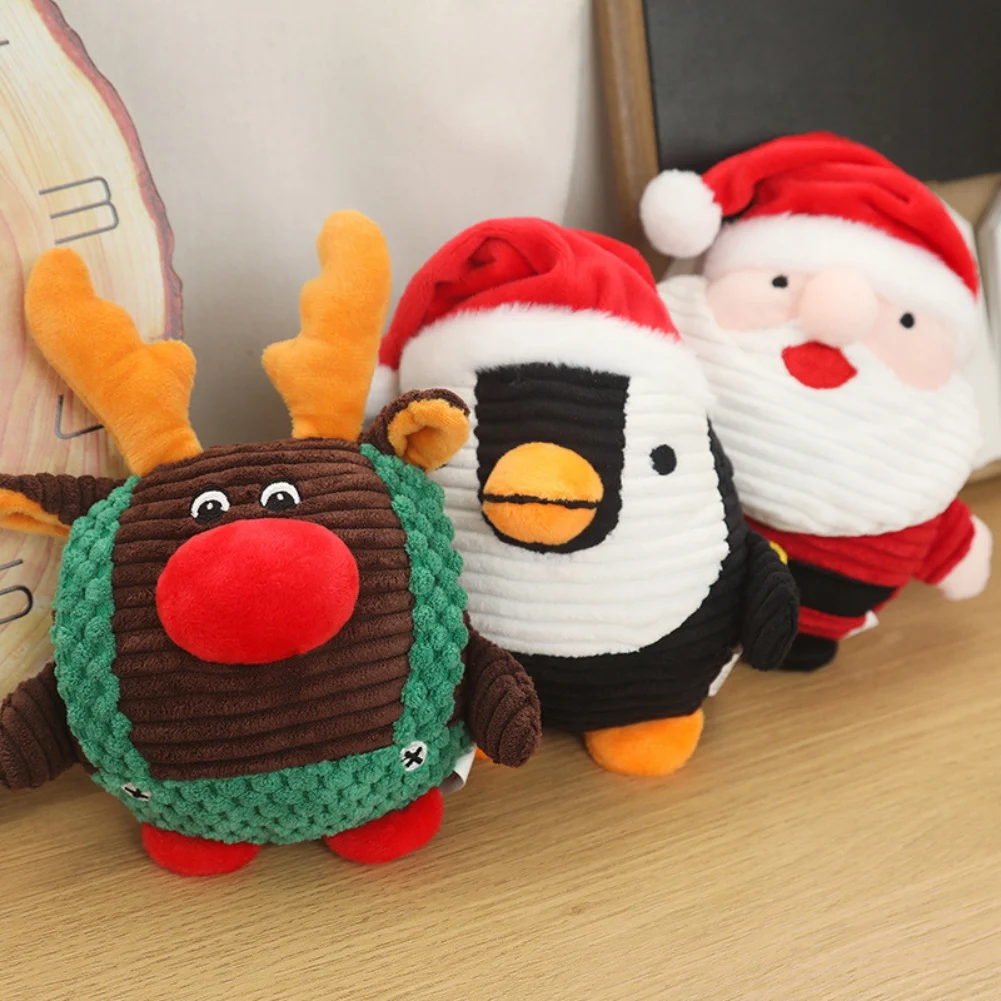 

Рождественские игрушки для домашних животных Санта-Клаус, игрушки для домашних животных, кошки, забавные жевательные игрушки для собак, инт...