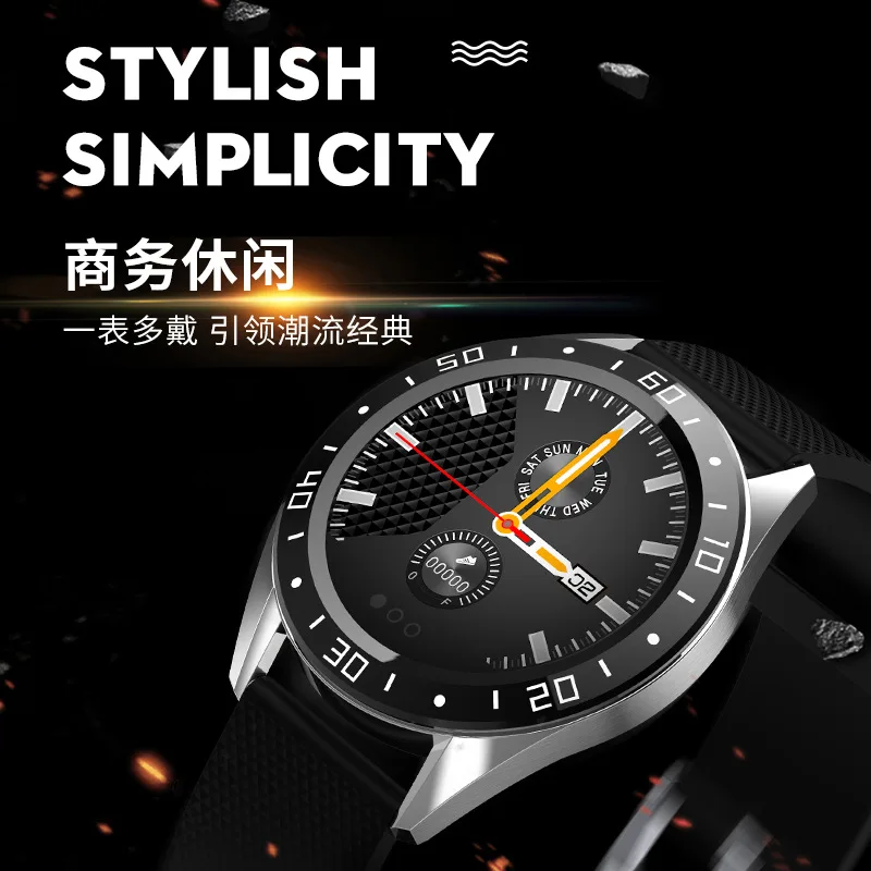 New GT105 smart bracelet 1.22 inch round screen heart rate blood pressure blood oxygen weather health pedometer sleep smartwatch