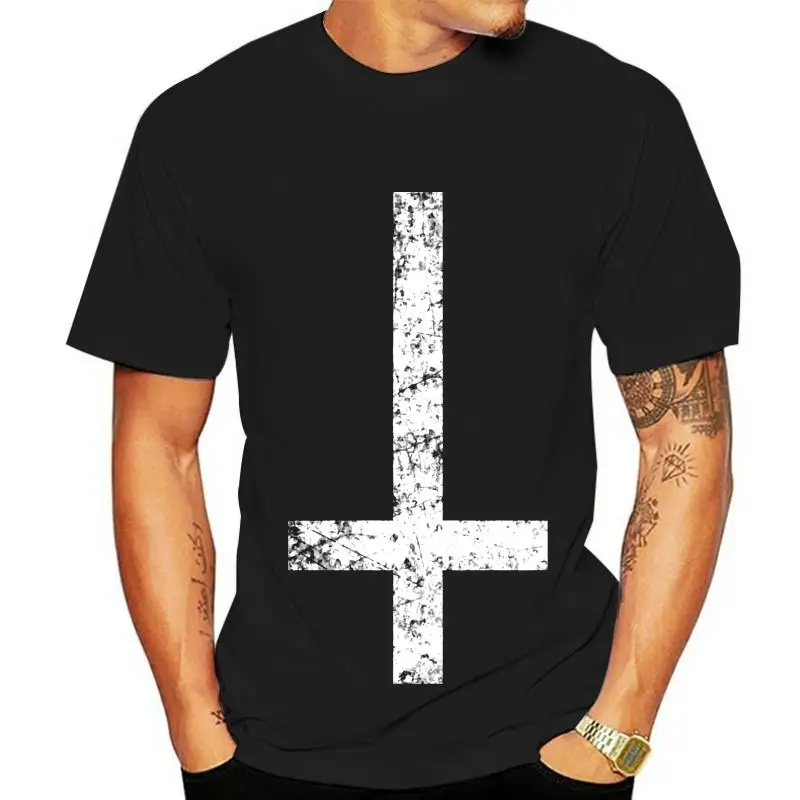 

Mens Tops Tees Inverted Cross - Grunge Wholesale Custom T Shirt Cotton Short Sleeve Design Sweatshirts Crewneck
