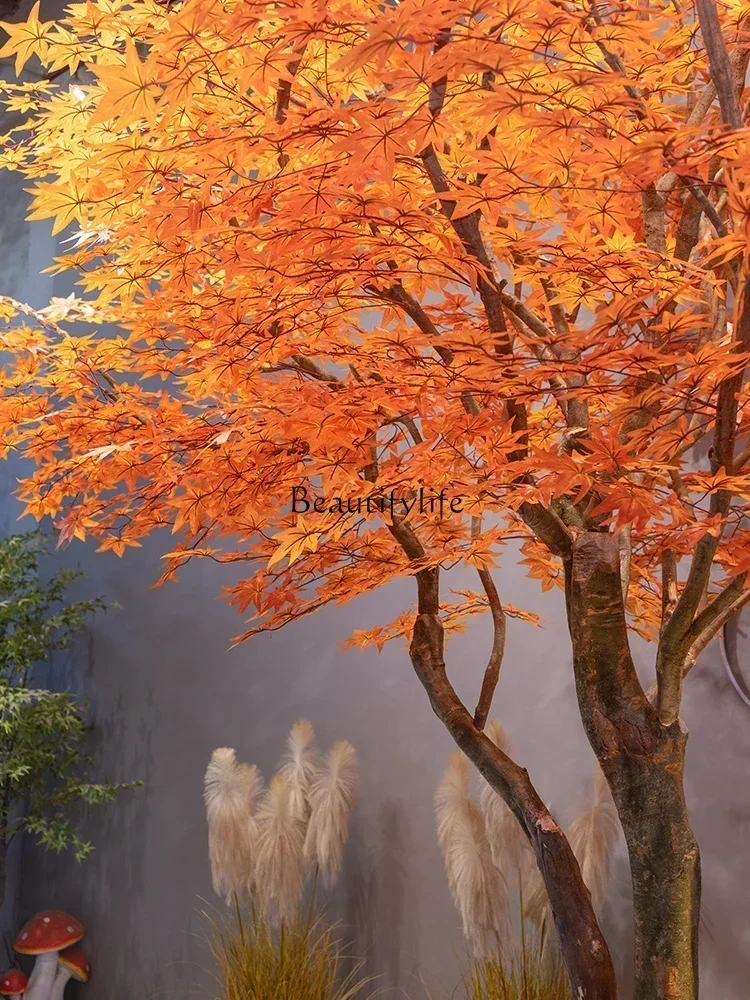 Искусственное кленовое дерево Поддельное красное Большой торговый центр Отель