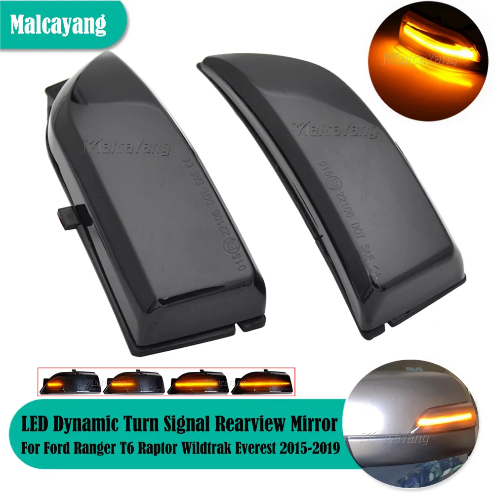 

Hight Quality LED Dynamic Blinker Turn Signal Side Mirror Indicator Light For Ford Ranger T6 2012-2019 Raptor Wildtrak Everest