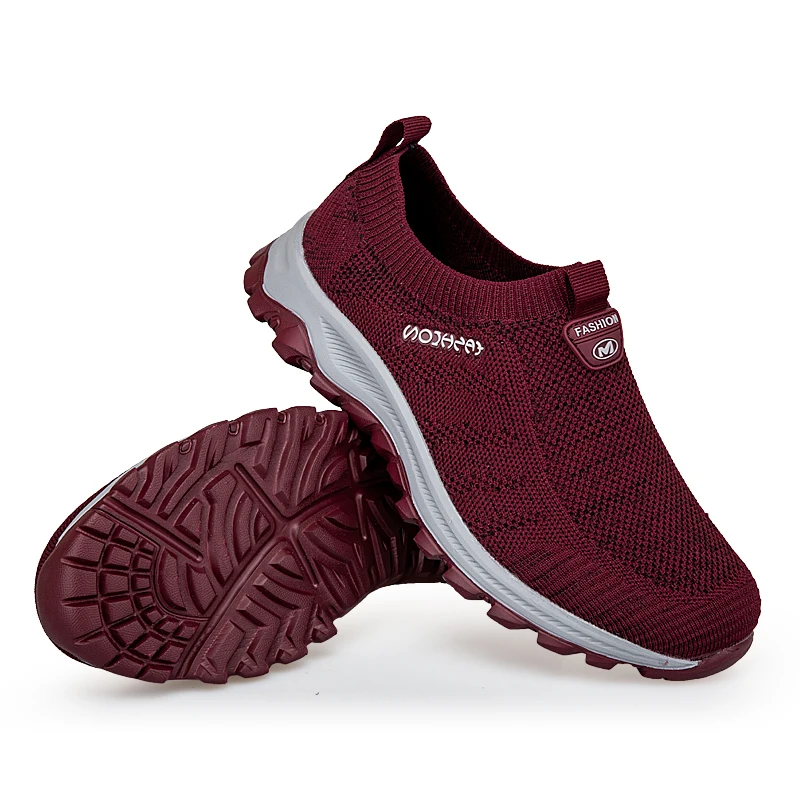 Sneakers Lightweight Women's Running Shoes Comfortable Casual Shoes Walking Non-slip Thick Sole Wear-resistant