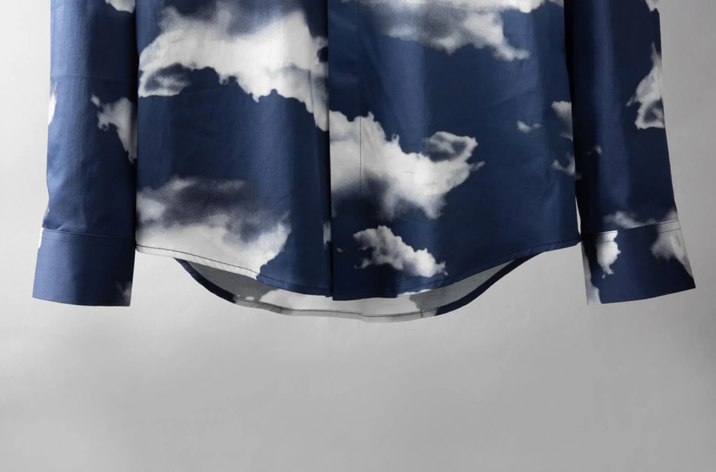 Autumn Cloud Gradient Print Men's Shirt Long Sleeve Slim Casual Shirts Handsome Business Dress Shirts Streetwear Social Blouse