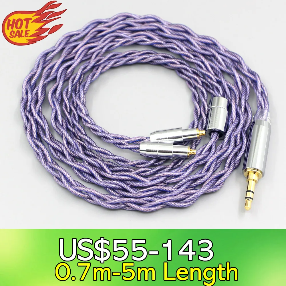 Type2 1.8mm 140 cores litz 7N OCC Headphone Earphone Cable For Shure SRH1540 SRH1840 SRH1440 LN007857