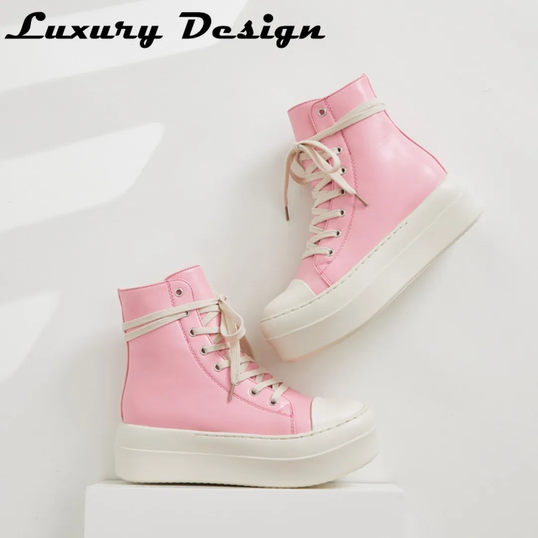 Высокие кроссовки Rick мужская обувь на платформе с перекрестной шнуровкой