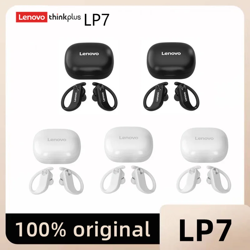 

Lenovo Bluetooth headset wholesale LP7 wireless earphones sports waterproof noise-cancelling low latency 5/10 Wholesale earbuds