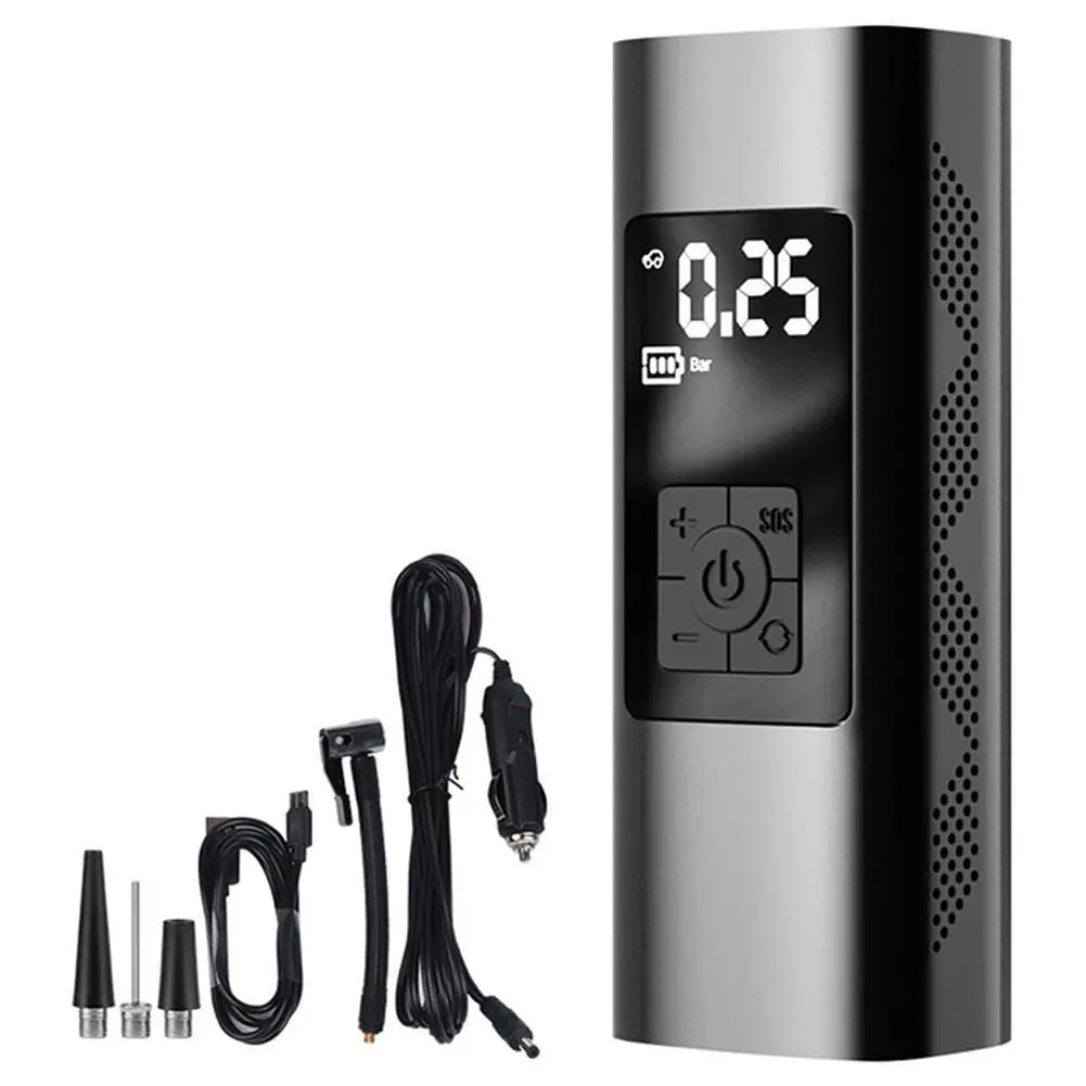 

Car Electrical Air Pump Portable Wireless Compressor Tire Inflatable Deflate Inflator LED USB Charge Car Motorcycle Bicycle Ball
