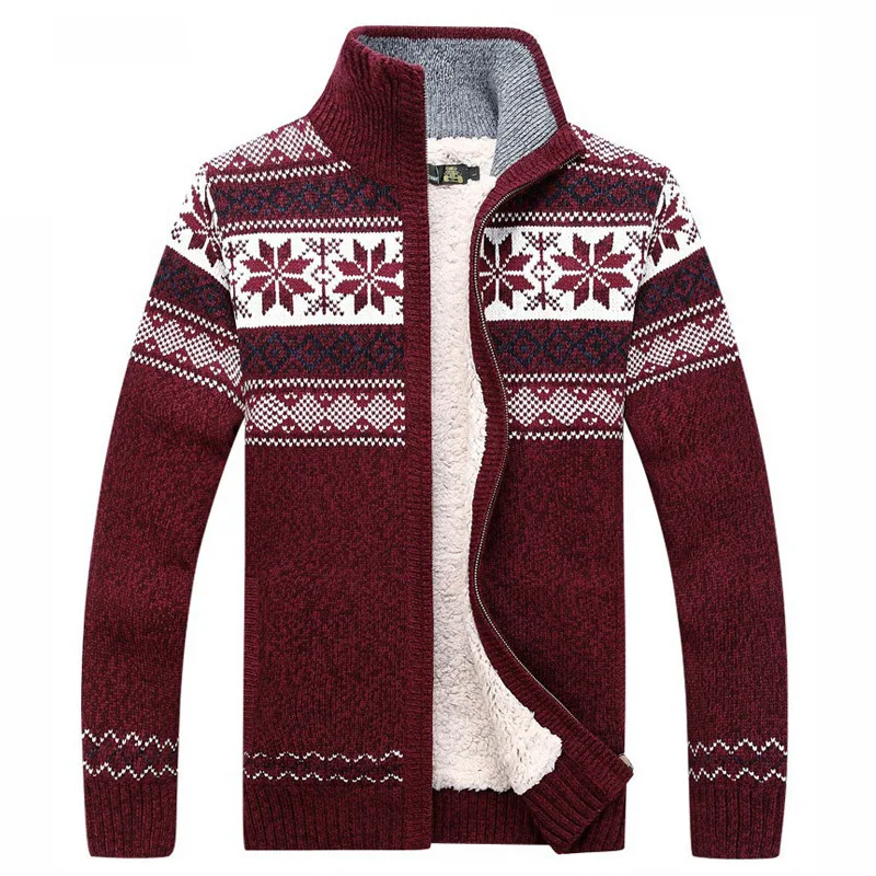 

Мужской зимний бархатный утепленный кардиган, пальто, Мужская модная повседневная водолазка, свитер для мужчин, Рождественский свитер с цветочным узором