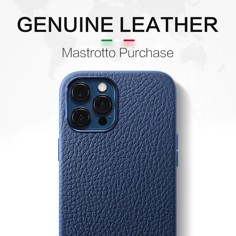 

Genuine Leather For iPhone 12 12 Pro 12 Pro Max Case 12mini Case All inclusive drop proof mobile phone case