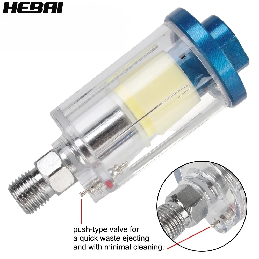 Фото HEBAI AF-02 KIT распылитель, регулятор воздуха, манометр, фильтр сепаратора масла и воды, резьба 1/4 дюйма, пневматические инструменты для адаптера аэрографа №4