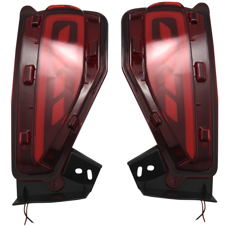 

1 Pair Led Rear Bumper Reflector Brake Tail Light Lamp Fits 2015-2017 for Toyota Fortuner