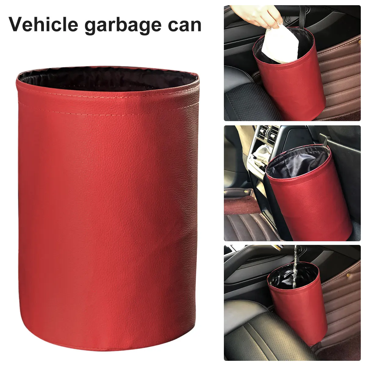 

Foldable Car Trash Can Car Storage Busket Interior Rubbish Container Waste Organizer Holder Waterproof Garbage Auto Accessories