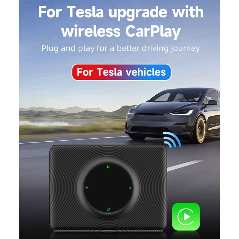 

Carplay Ai Box для Tesla Model 3, модель Y Carplay, беспроводной адаптер Wi-Fi BT, автоматическое подключение, обновление OTA, версия США-Boom