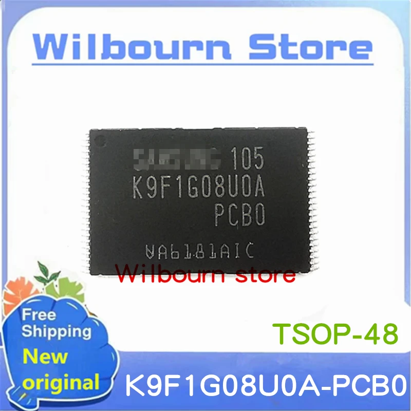 

10PCS/LOT K9F1G08U0A-PCB0 K9F1G08UOA-PCBO K9F1G08U0A K9F1G08UOA PCB0 TSOP48 New original Memory chip