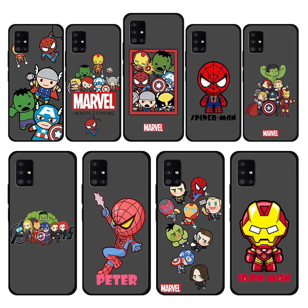 

The Avengers Marvel Hero Soft Phone Celular Case Coque for Samsung Galaxy A71 A32 A72 A51 A12 A21s A31 A52 A52s A22 4G A33 A73