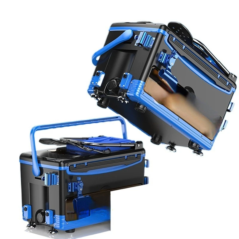 

New arrival hot sale heat retaining belt backrest telescopic leg fishing box ultra light multifunctional box