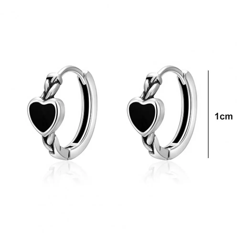 

1 пара привлекательные женские серьги, нержавеющие серьги в форме сердца, креативная форма, женские серьги-клипсы в форме сердца, украшения, ювелирные изделия, универсальные