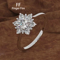 exquisite fashion silver plated hexagon wedding ring personality simple engagement banquet jewelry