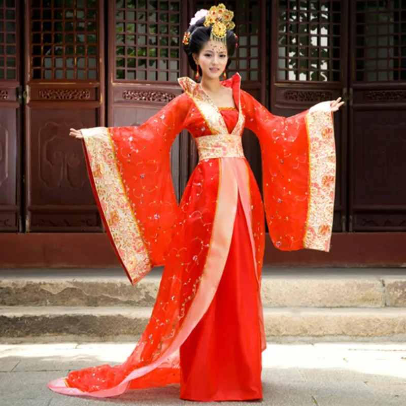 Древний костюм Тан Хань благородной наложницы со шлейфом императрицы принцессы