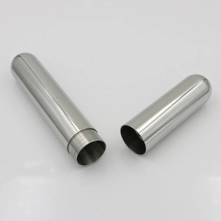 Портативная трубка для сигар из нержавеющей стали изысканный полированный чехол