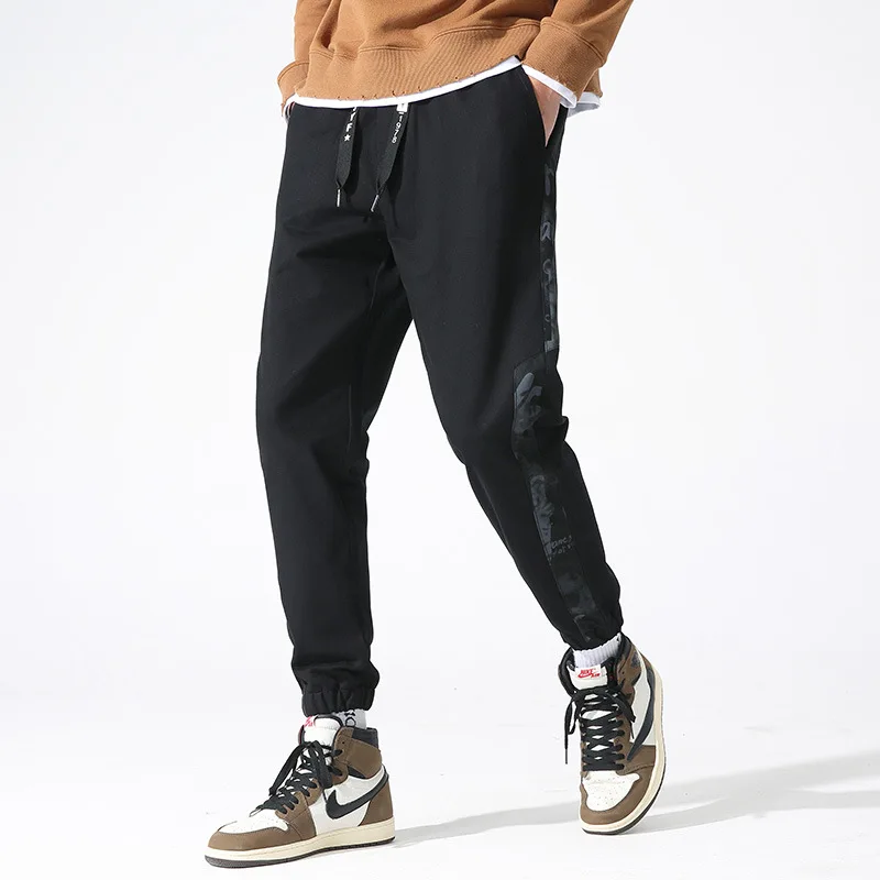 Spring and Autumn New Men's Pants Cotton Large Size Cargo Pants Running Sports Loose Casual Pants Sweat Pants Sweatpants Men