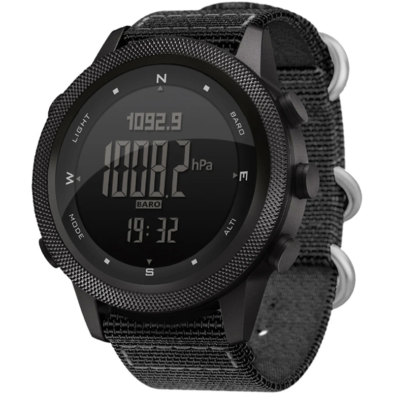 

APACHE46 Outdoor Sports Wristwatch Compass Thermometer Waterproof Full Metal Dial Multifunctional Watch for Adults