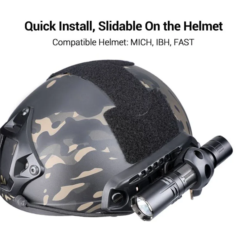 Крепление для шлема Klarus FM3 фонариков 23-27 мм вращение на 360 ° регулируемое