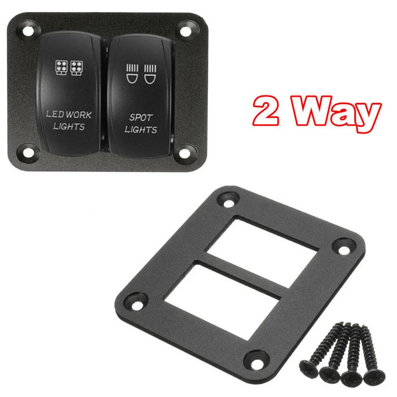 

2 Way Aluminum Rocker Switch Panel Housing Holder FOR ARB Carling Narva Boat Type Auto Parts Switches Parts Car Accessories