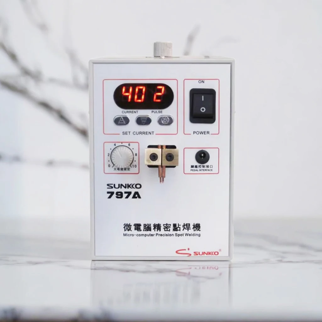 SUNKKO 797A microcomputer precision spot welding machine pulse digital display pedal control battery