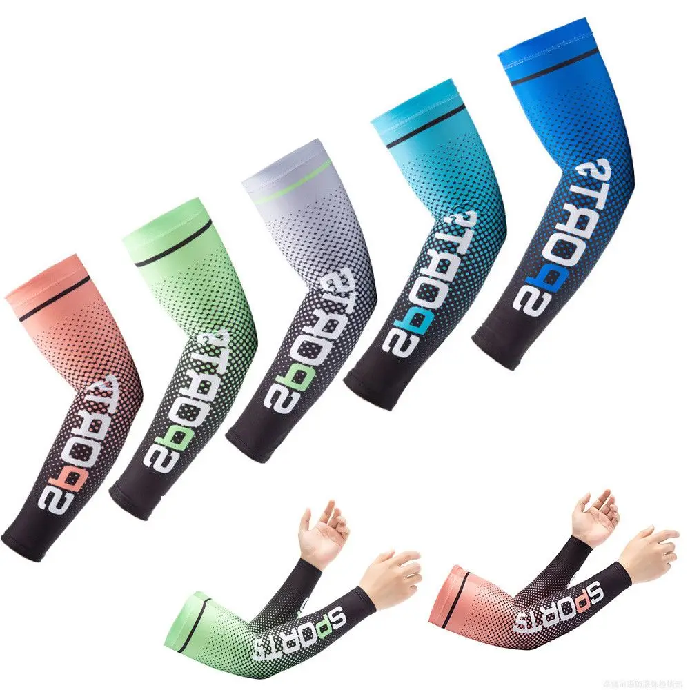 

2Pcs Warmer Fishing Cycling Outdoor Sport UV Protection Arm Sleeves Sun Protection Ice Fabric Sleeve Arm Cover