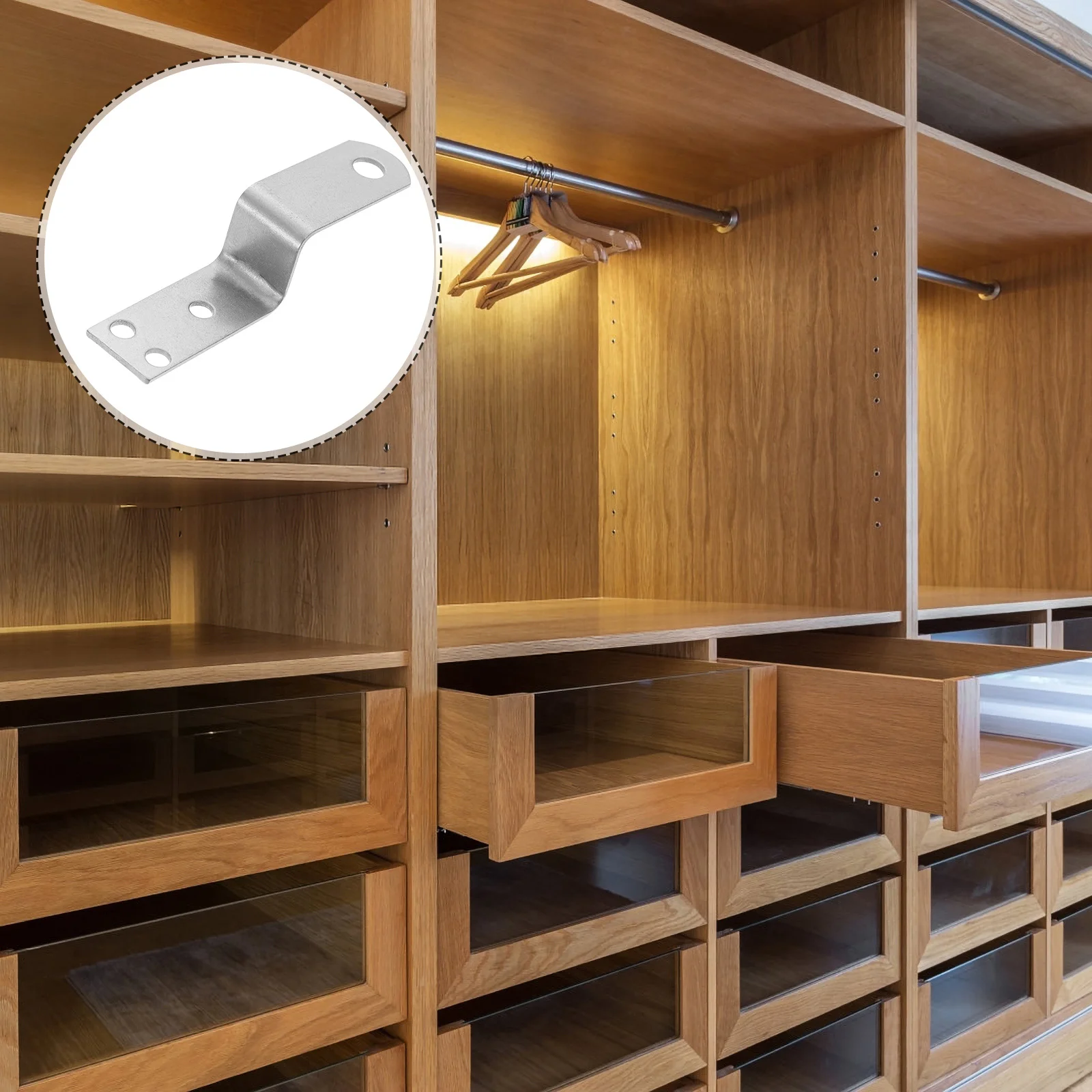 

20pcs Table Tops Fasteners Shelf Brackets Picture Frame Braces Z Clips for Table Tops